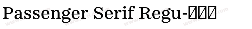 Passenger Serif Regu字体转换
